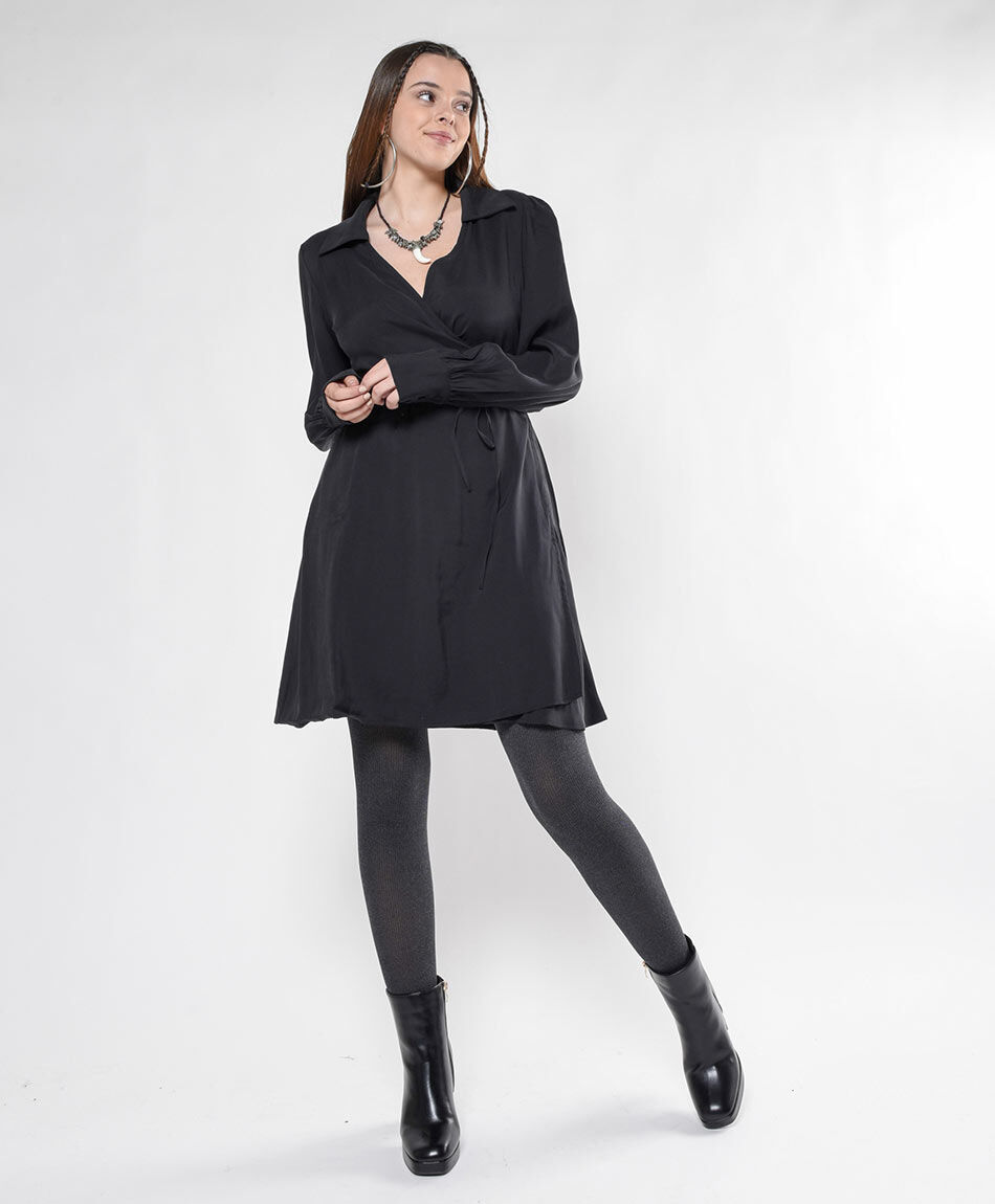 Vestido hasta la rodilla mujer cruzado