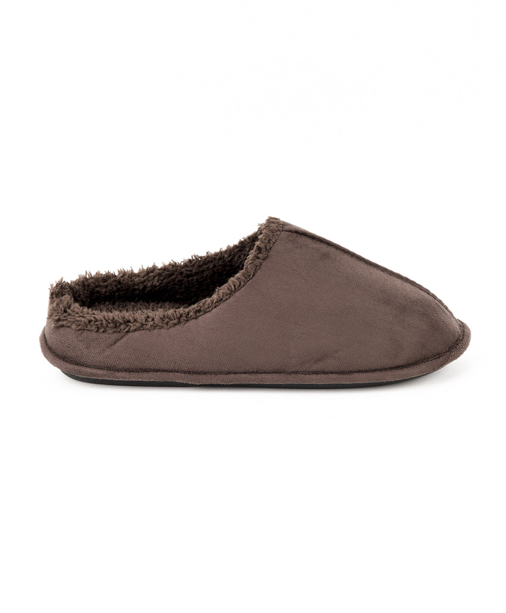 Pantufla hombre gamuza pelitos café Pantufla hombre gamuza pelitos café