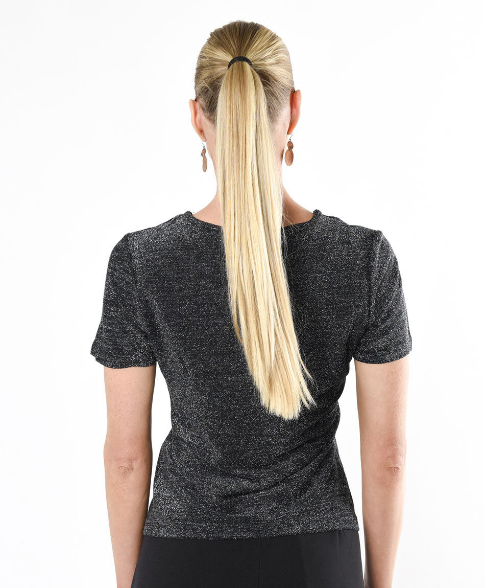 Polera mujer cut out brillante