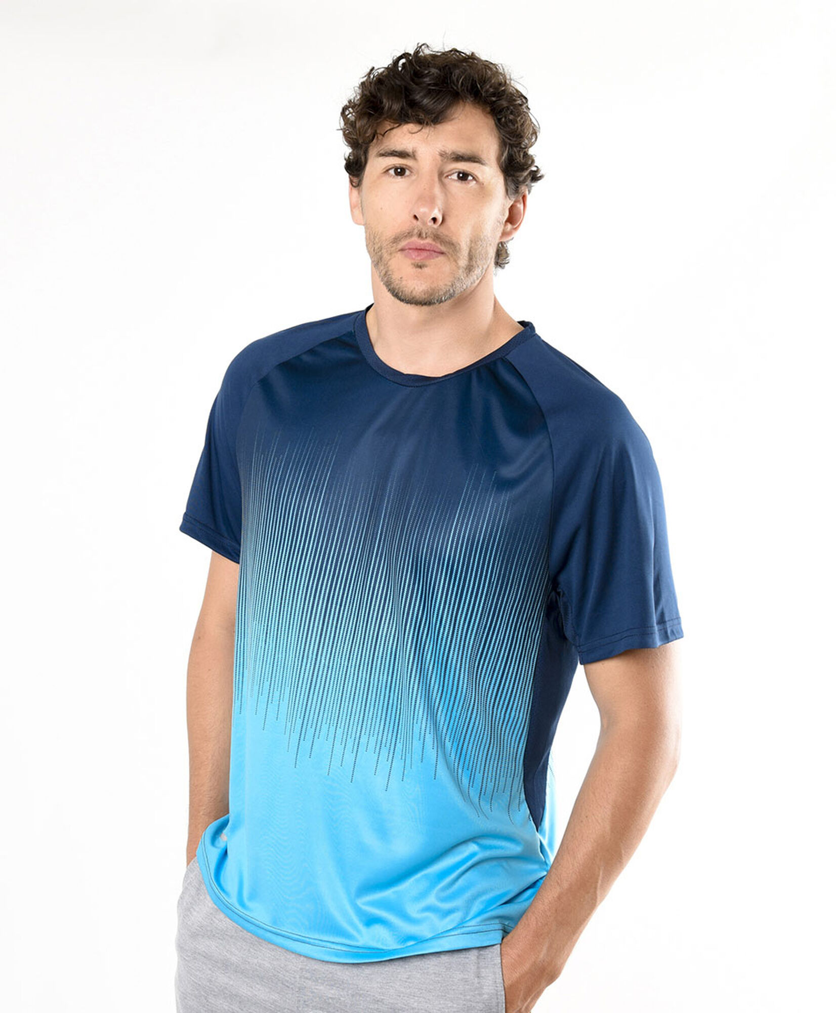 Polera deportiva hombre bicolor Polera deportiva hombre bicolor