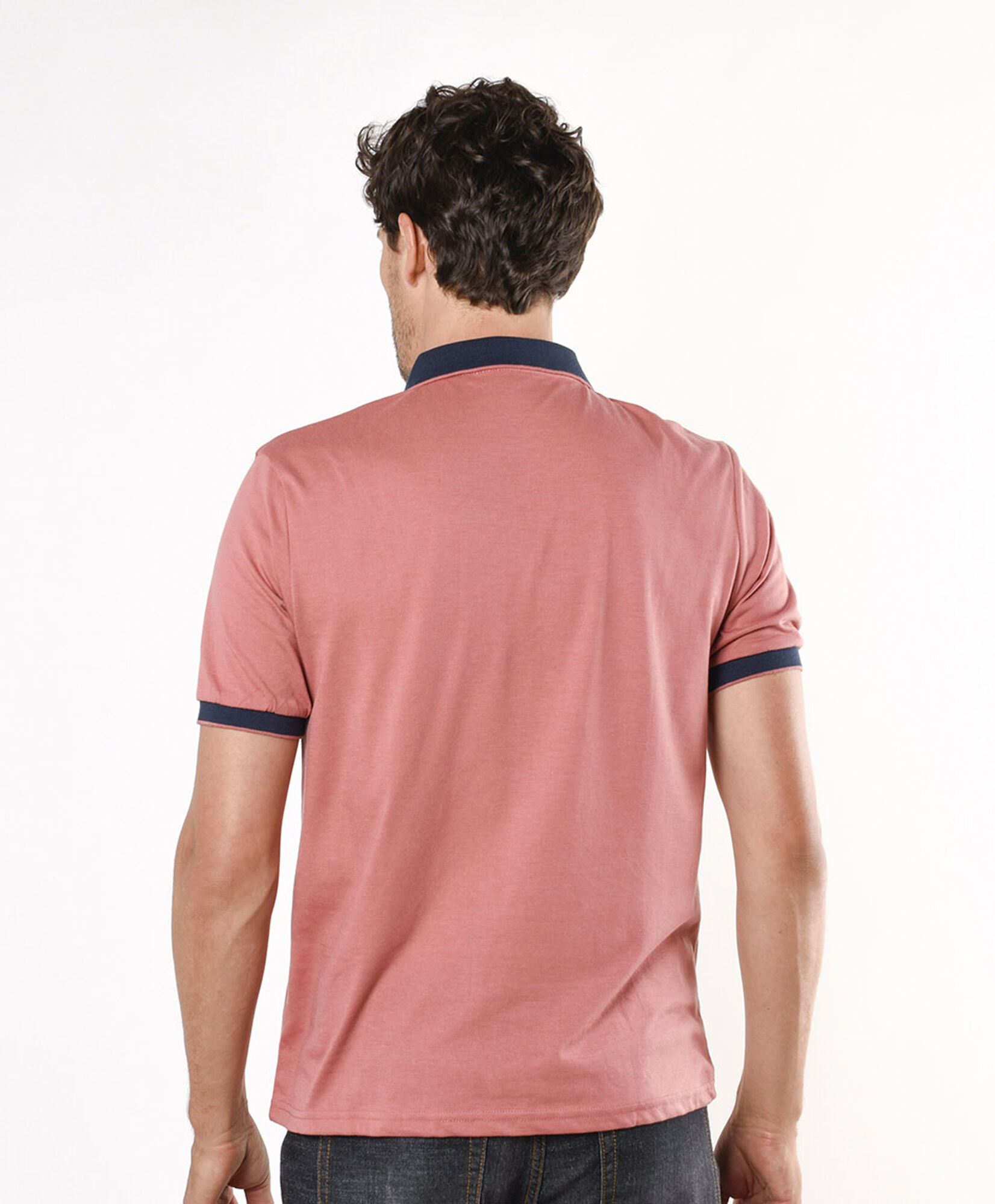 Polera hombre bicolor cuello piqué Polera hombre bicolor cuello piqué