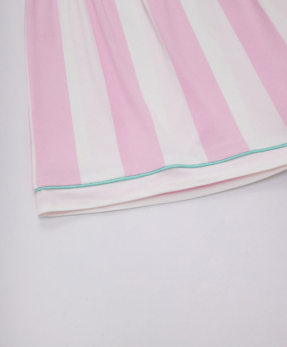 Pijama mujer camisero  rosado l&iacute;neas short