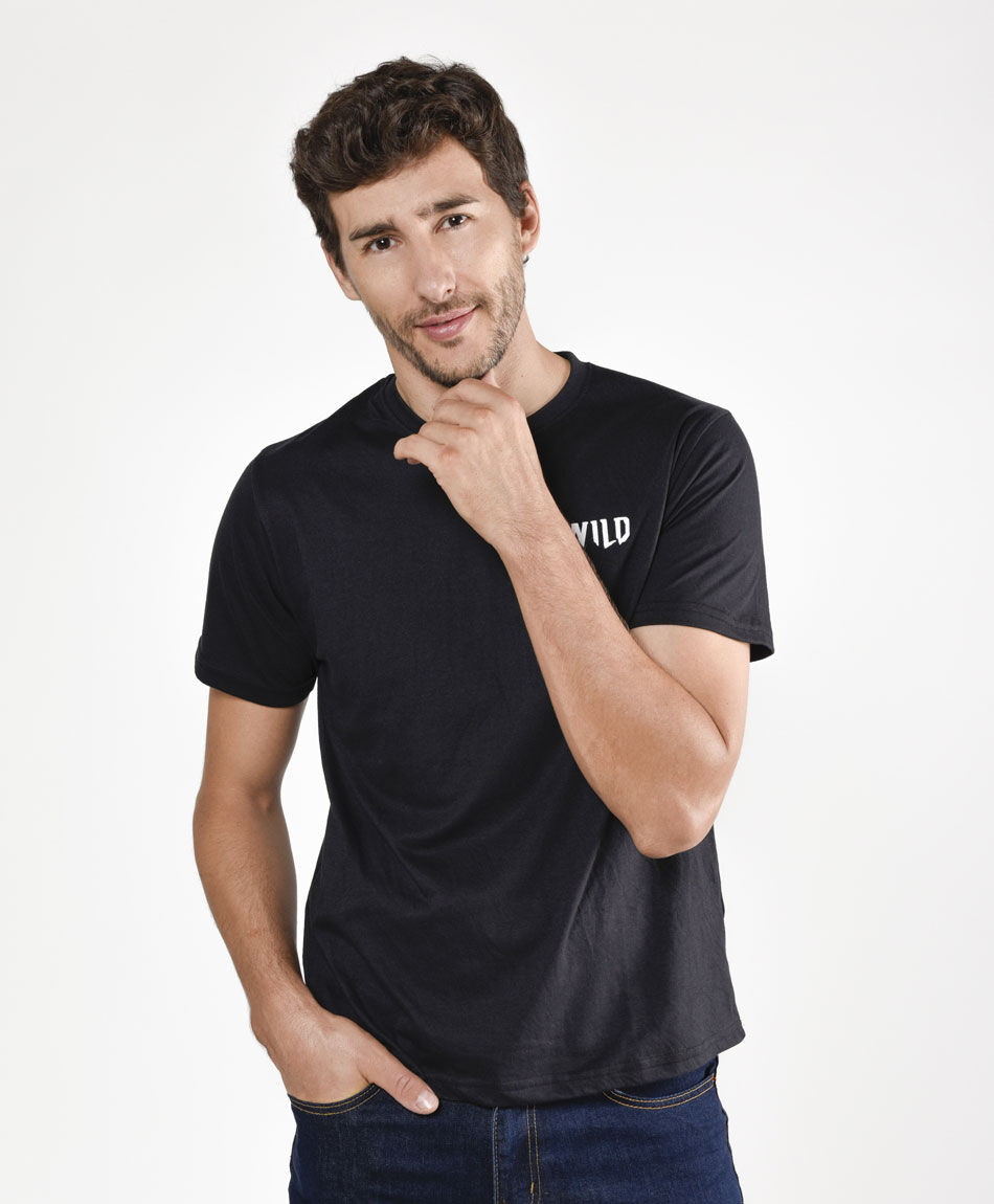 Polera manga corta cuello redondo