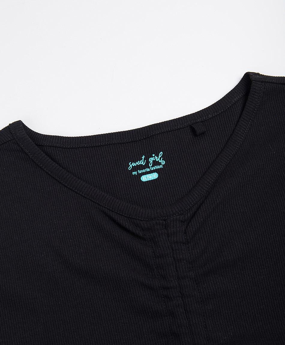 Polera ni&ntilde;a costura frontal