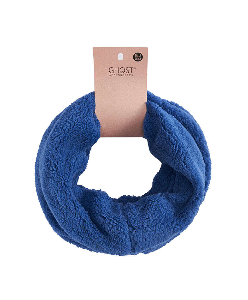 Cuello mujer borreguito azul