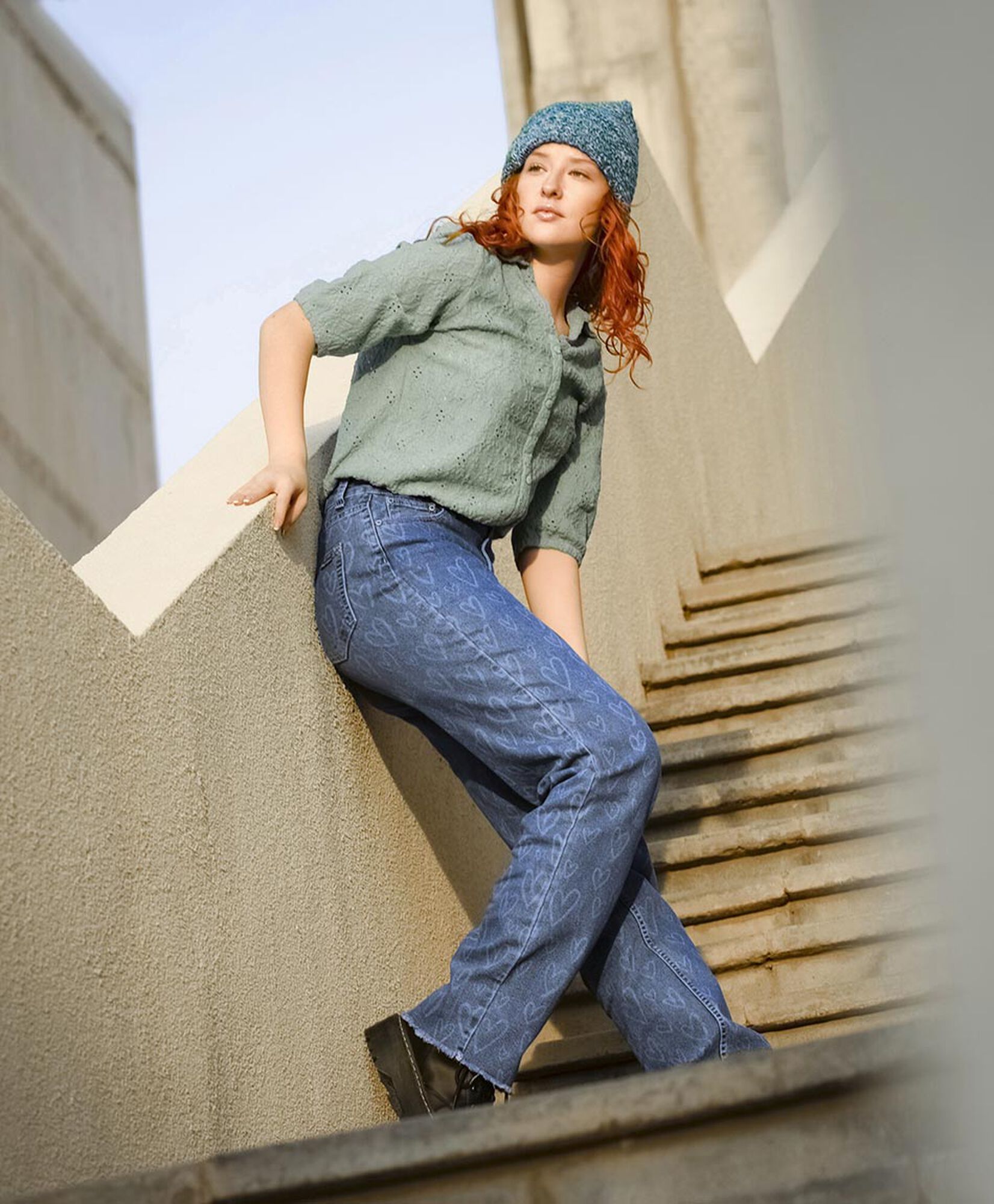 Jeans mujer corazones wide Jeans mujer corazones wide