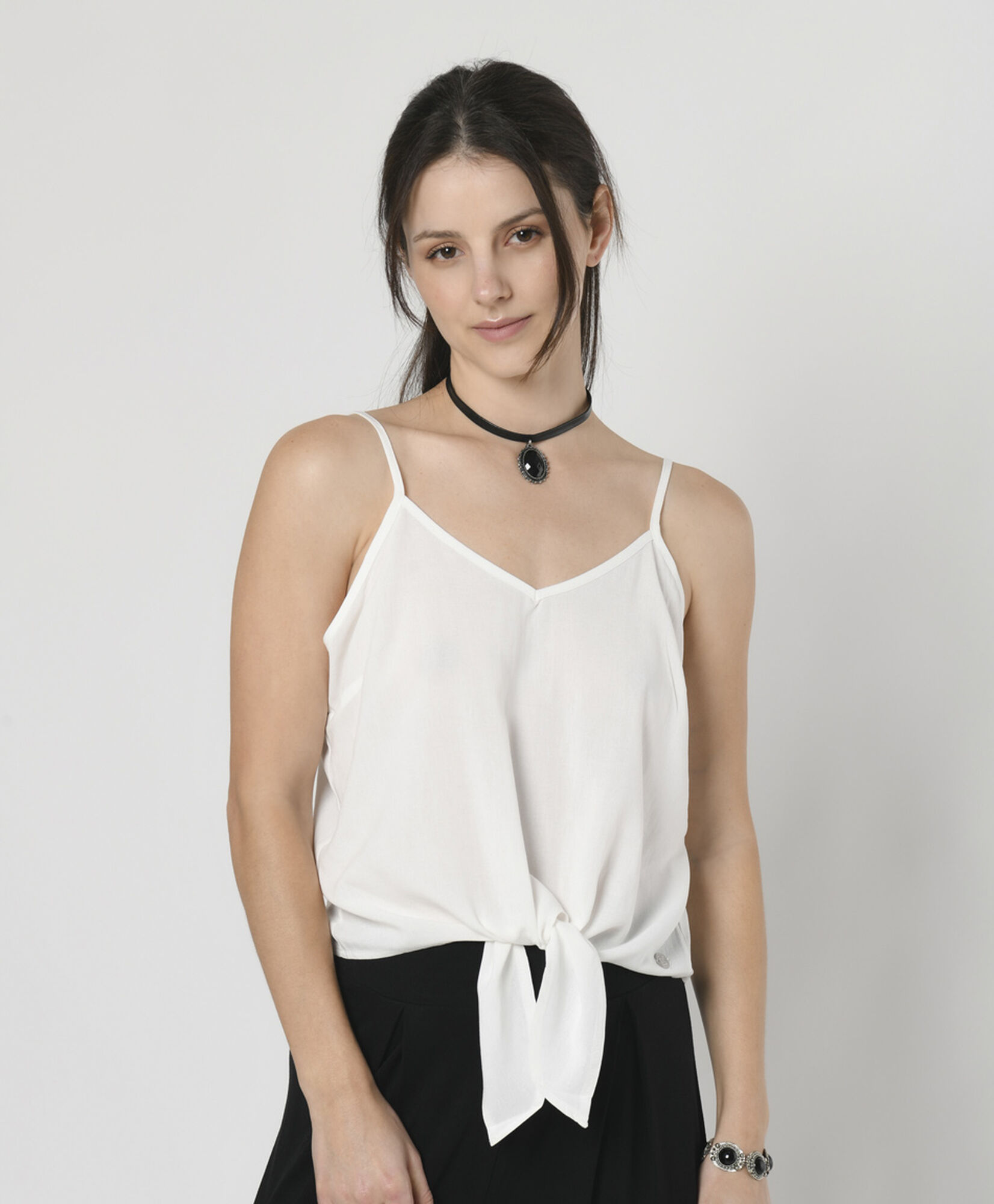Blusa mujer top nudo crop Blusa mujer top nudo crop