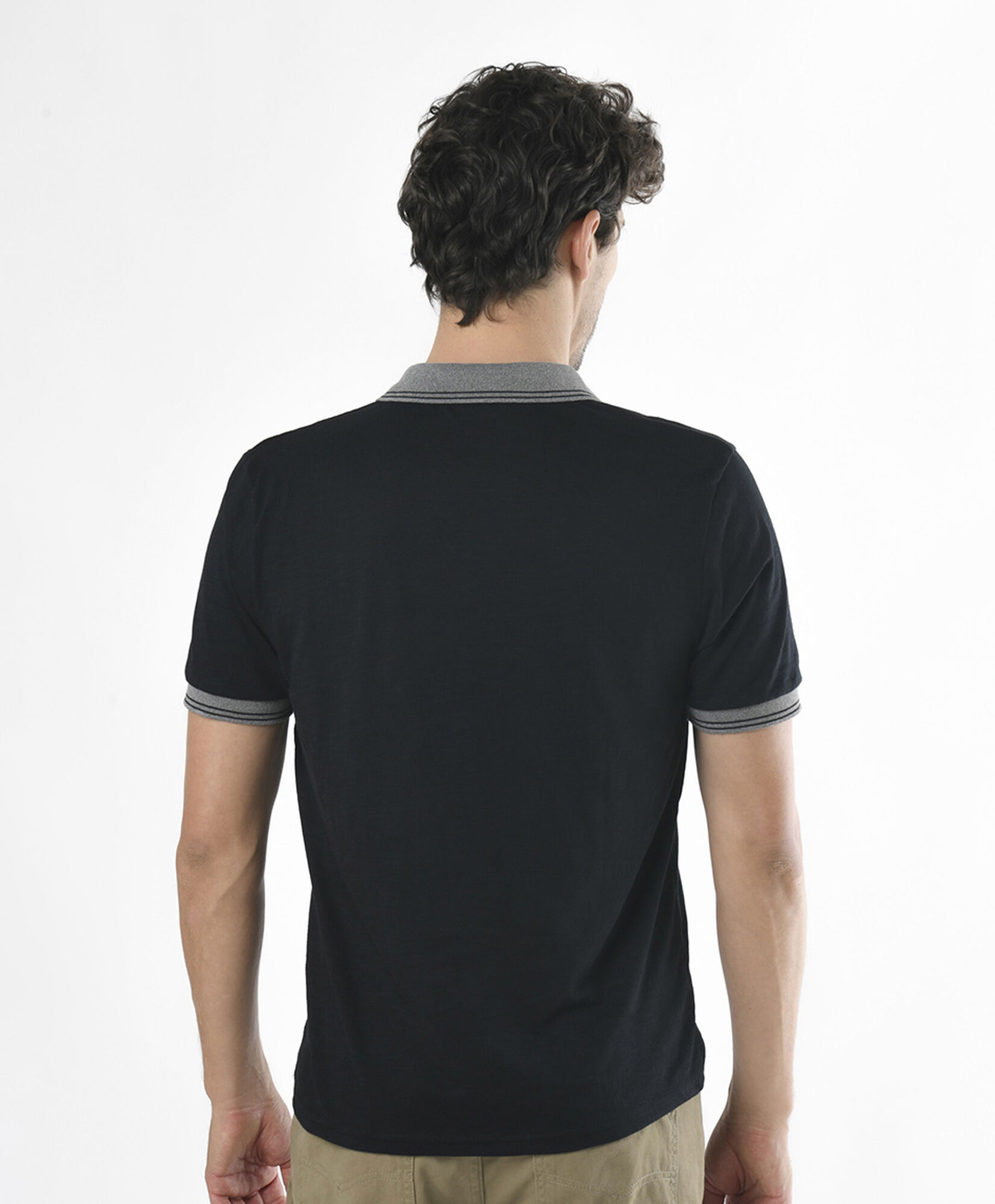 Polera hombre bolsillo falso cuello piqué Polera hombre bolsillo falso cuello piqué
