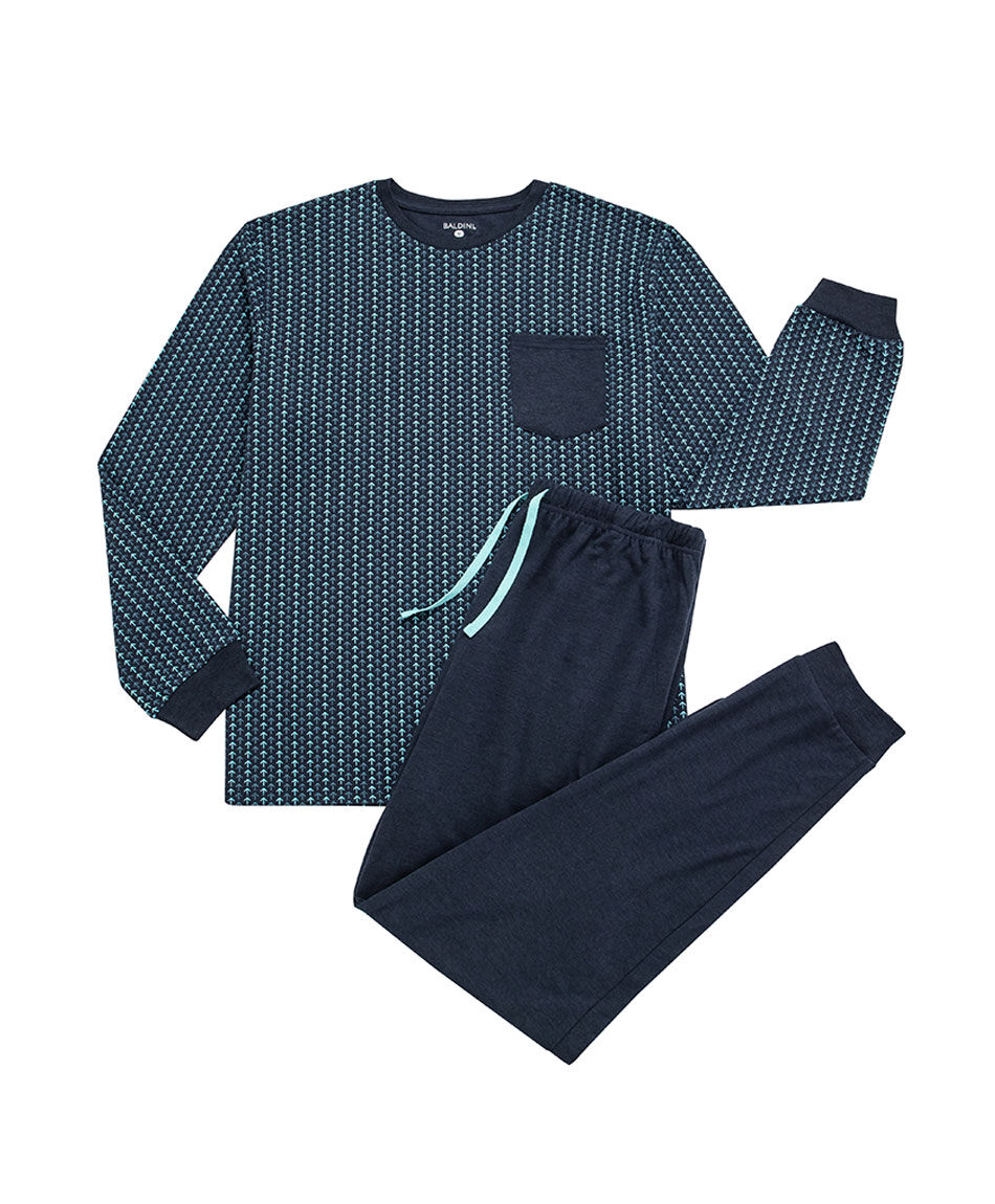 Pijama hombre dise&ntilde;o ancla blue