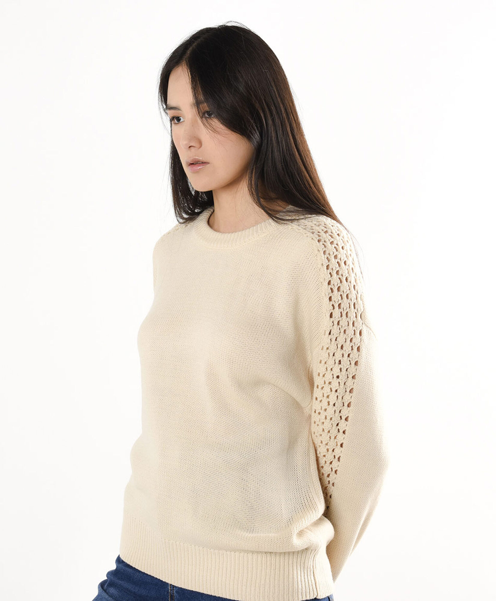 Sweater mujer mangas caladas Sweater mujer mangas caladas