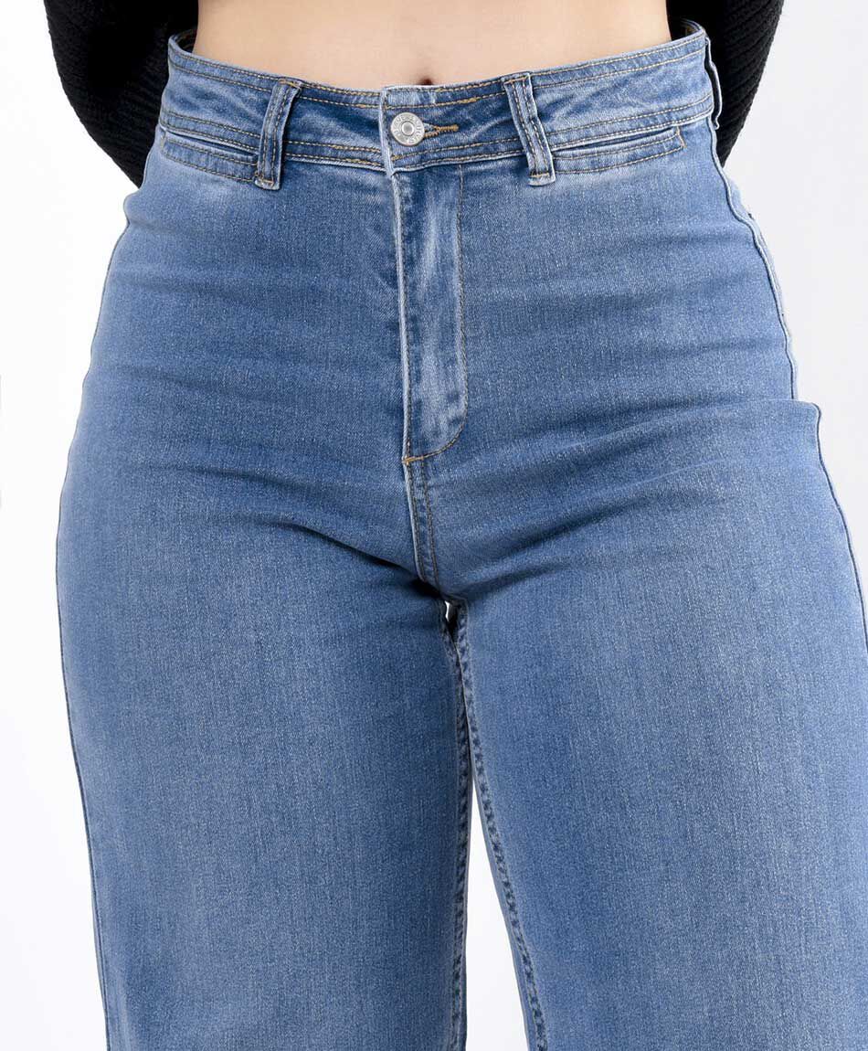 Jeans mujer pinzas wide