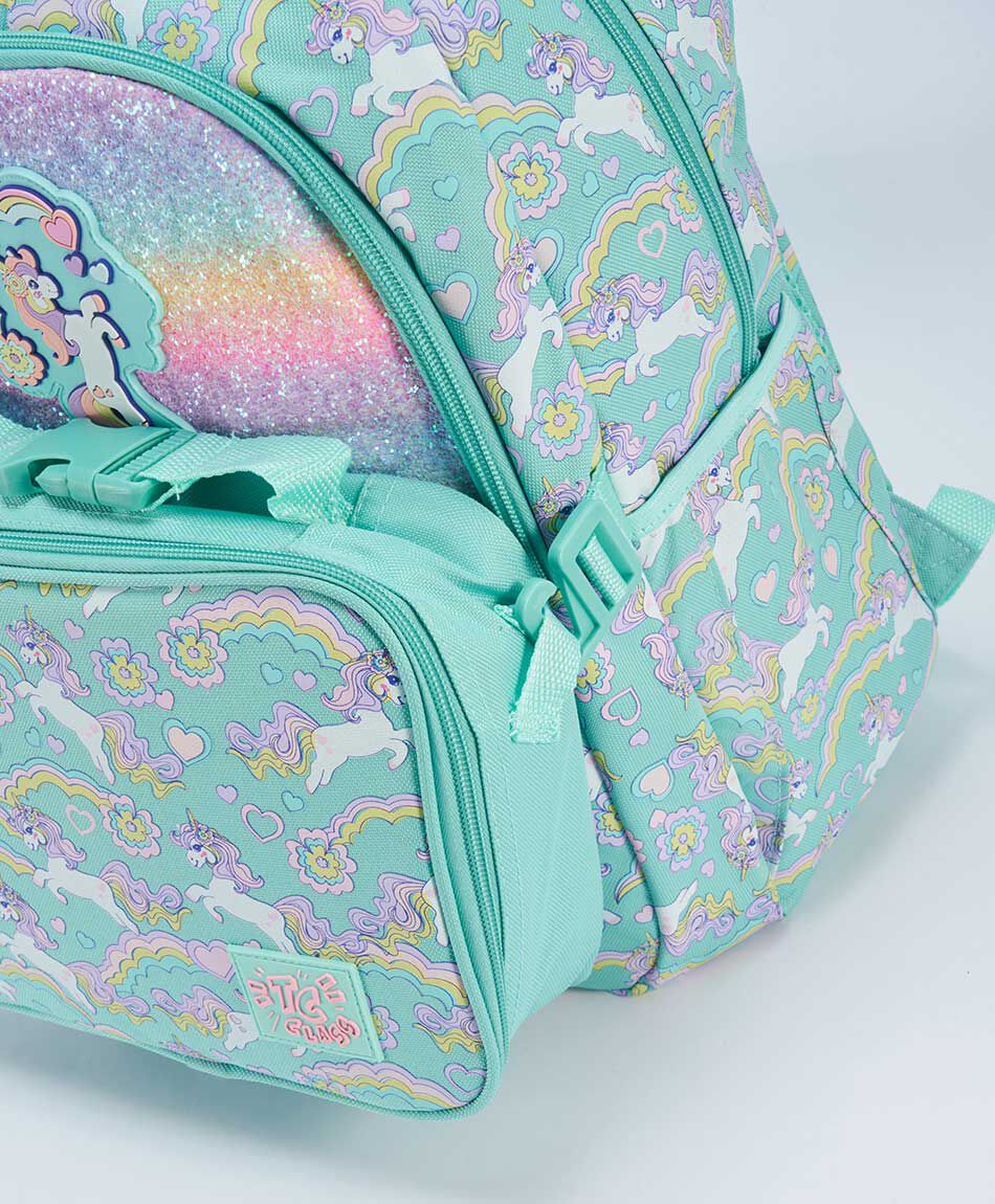 Pack mochila y accesorios escolar unicornio