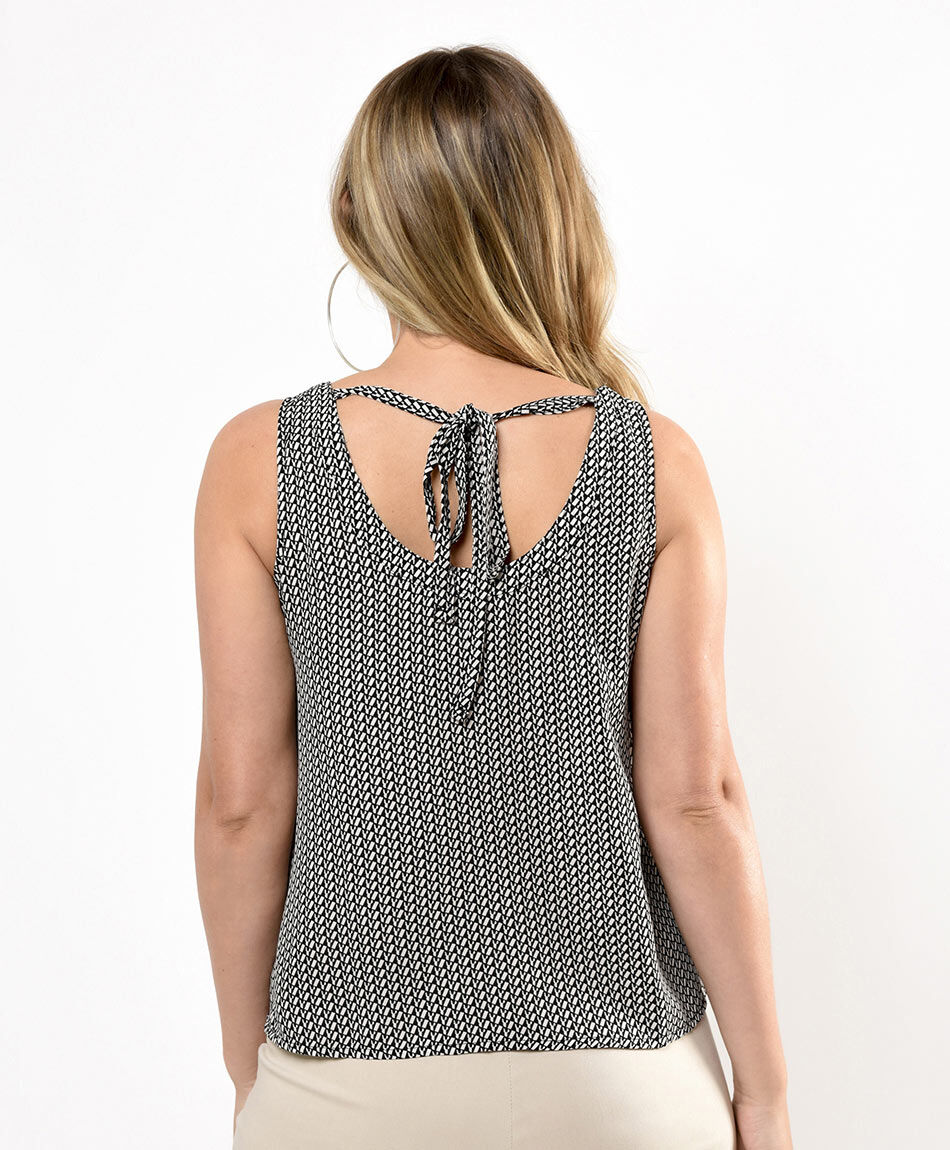 Blusa mujer lazo en espalda