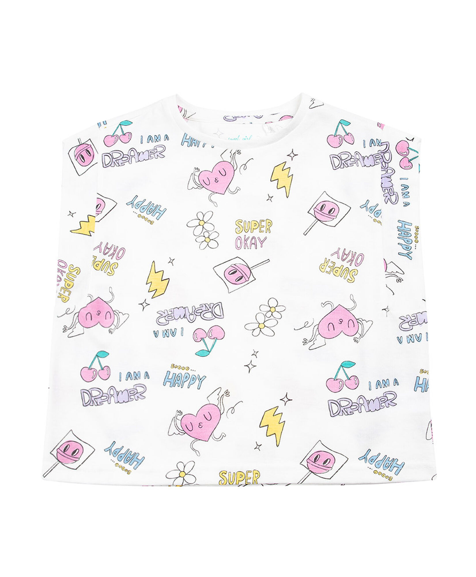 Polera niña blanca dibujos Polera niña blanca dibujos