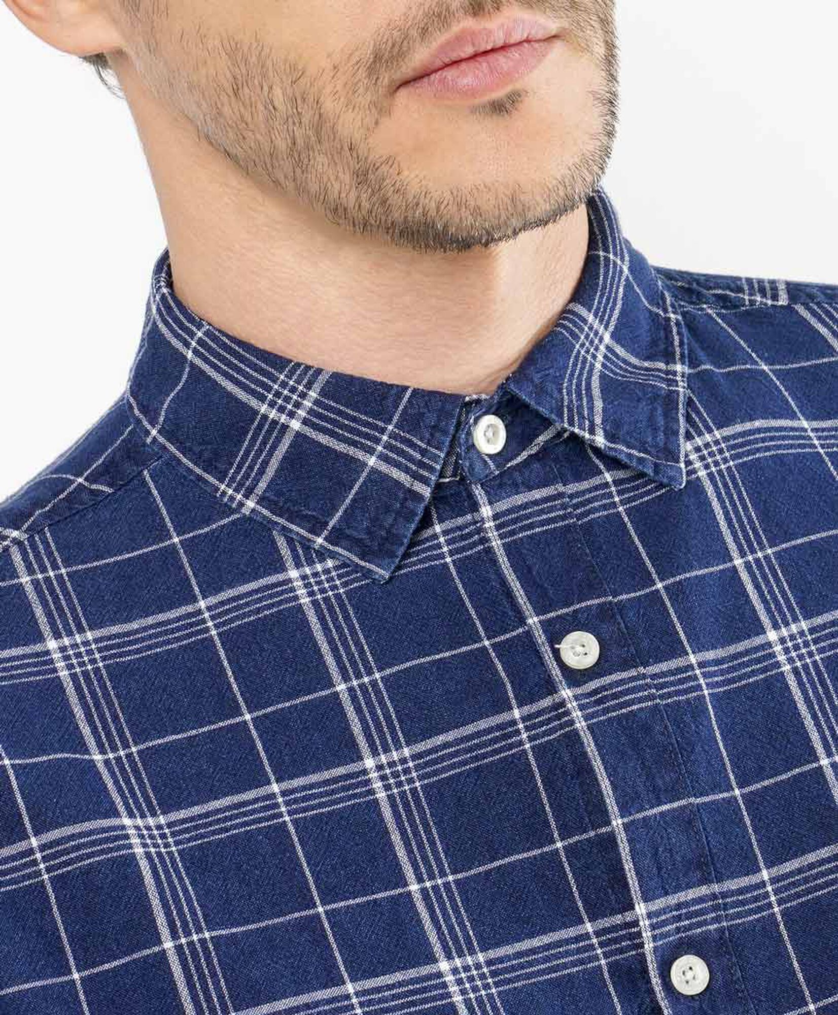 Camisa hombre cuadros azul Camisa hombre cuadros azul