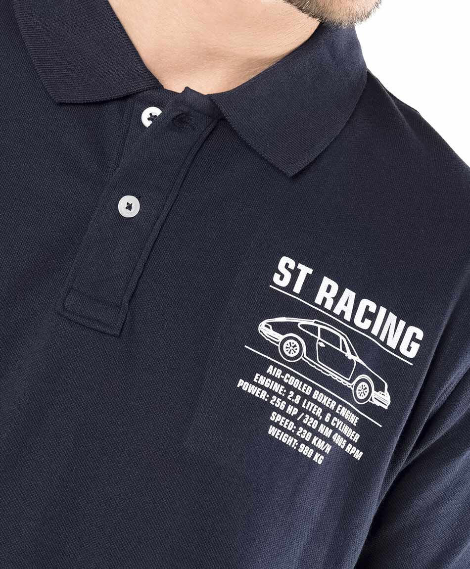 Polera hombre st racing cuello piqu&eacute;