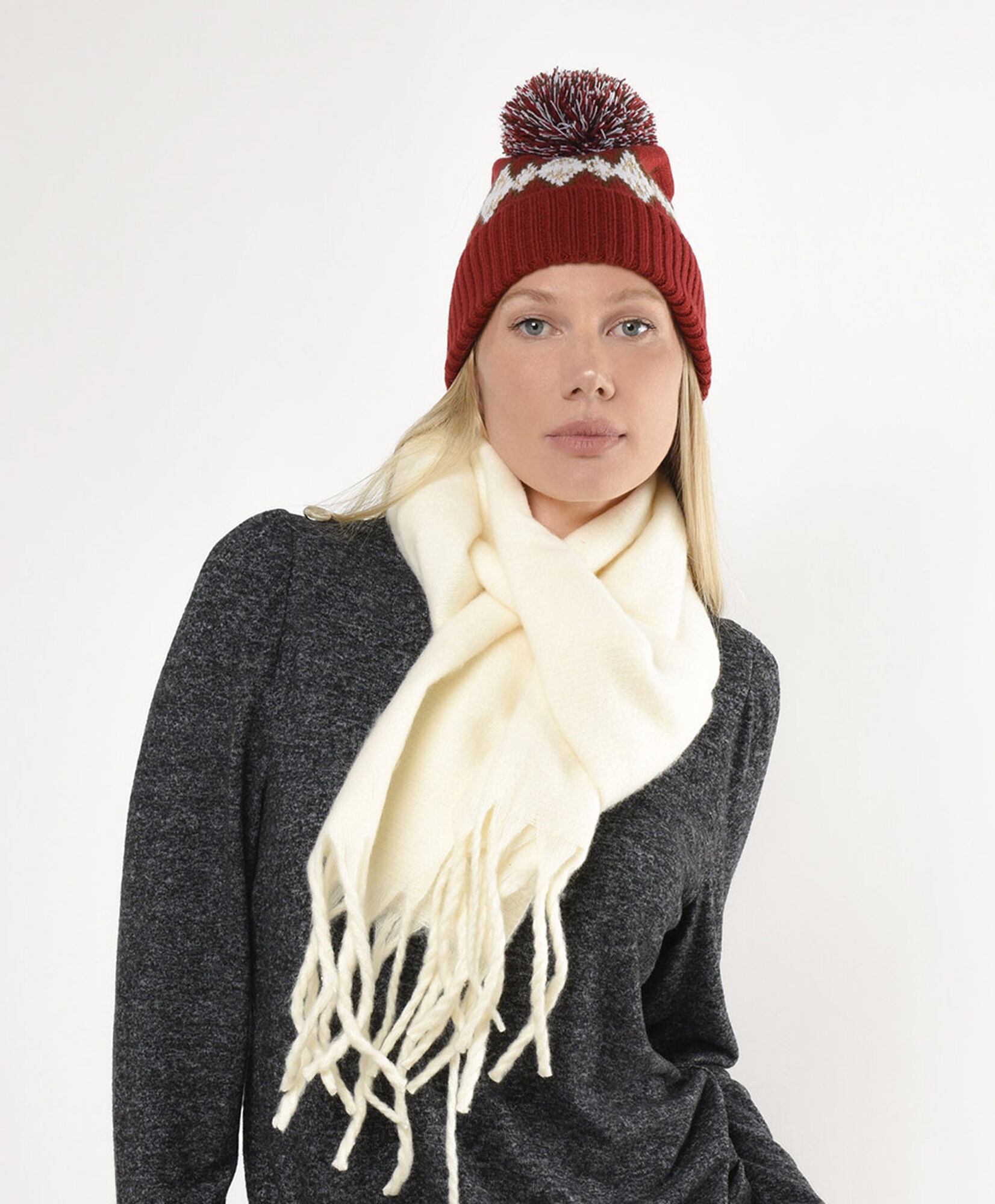 Set bufanda + gorro mujer diseño Set bufanda + gorro mujer diseño