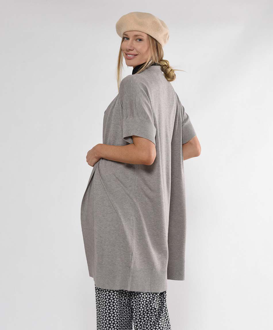 Cardigan mujer abierto manga corta