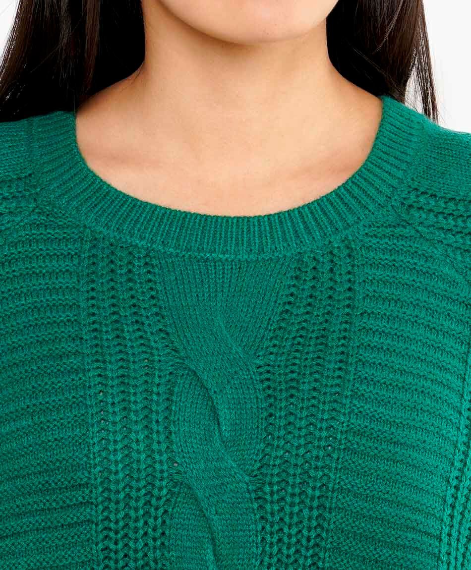 Sweater mujer textura verde