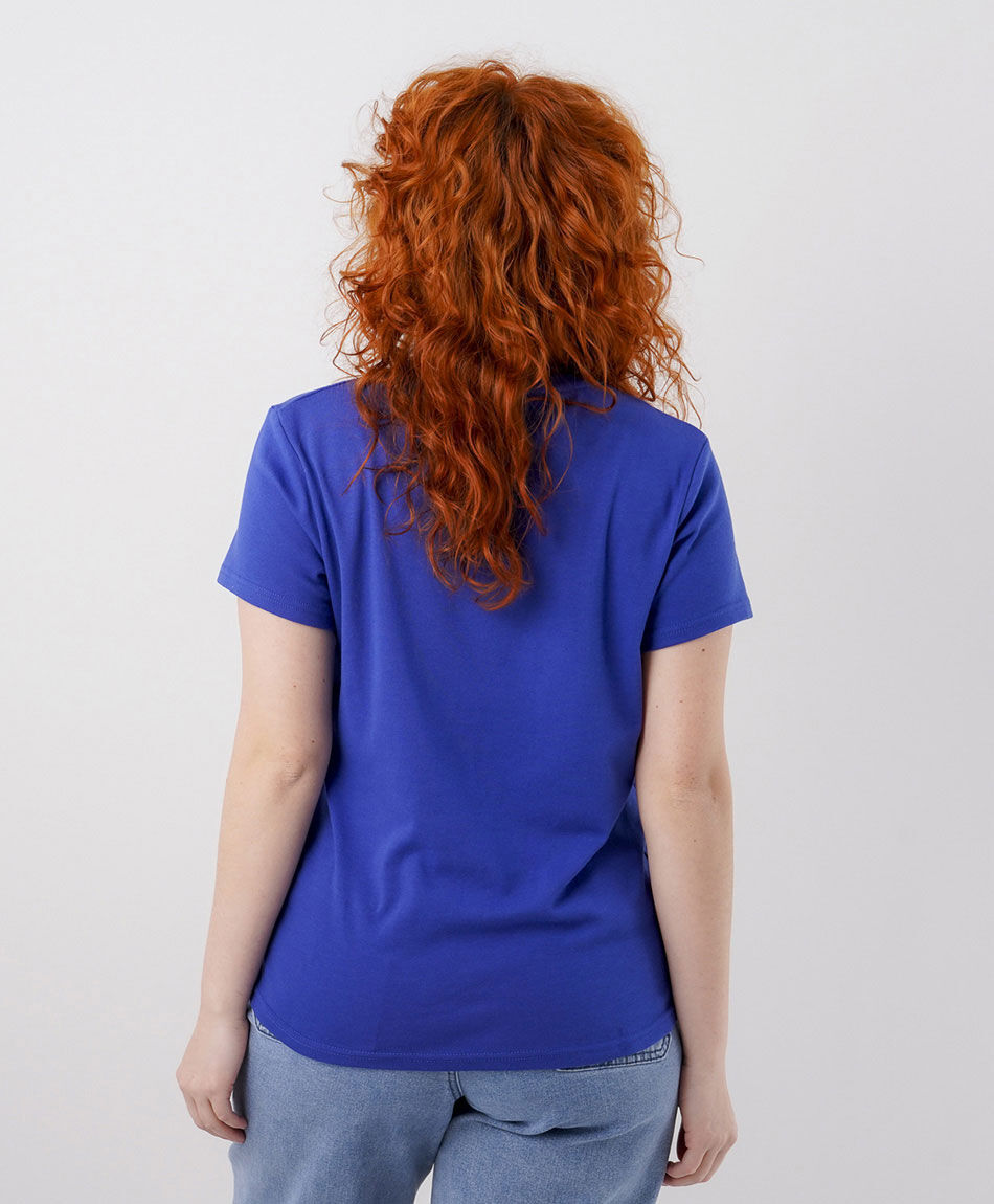 Polera mujer cl&aacute;sica azul