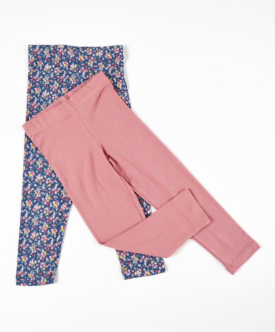 Pack 2 leggins bebé florcitas