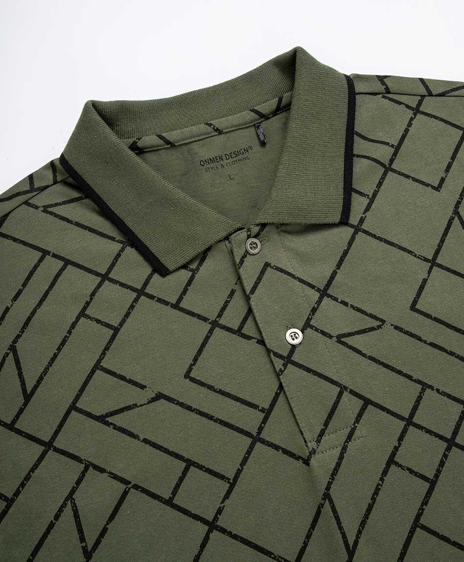 Polera hombre cuello polo green
