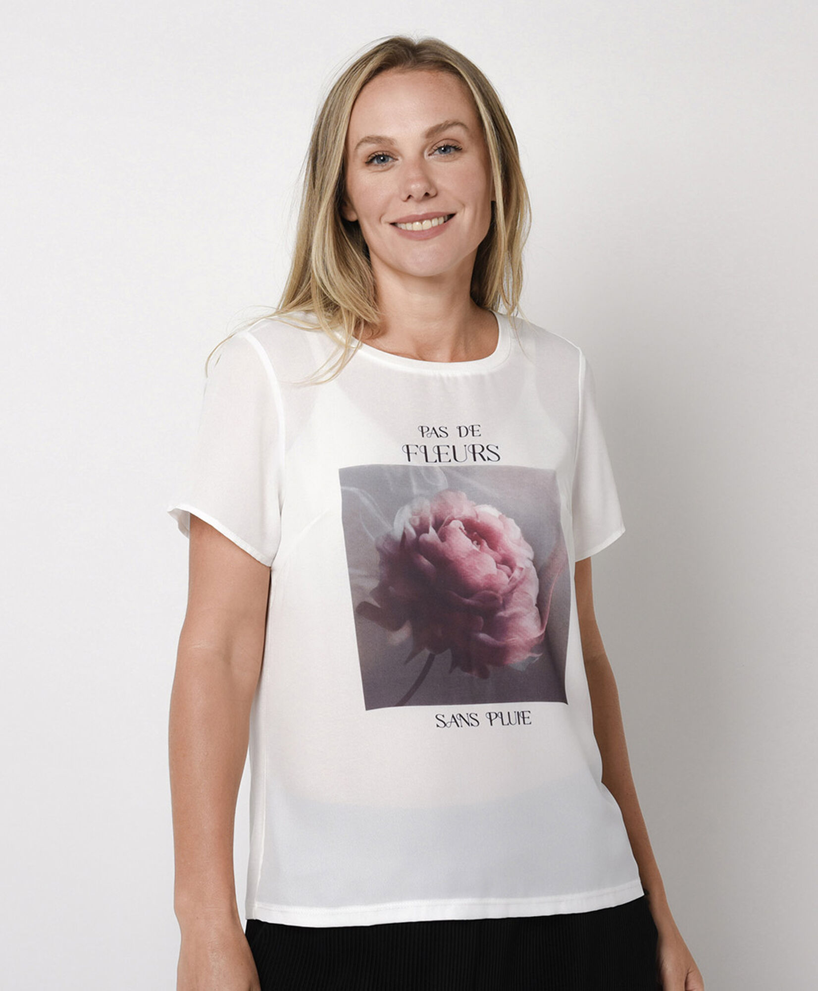Polera mujer mix flor Polera mujer mix flor