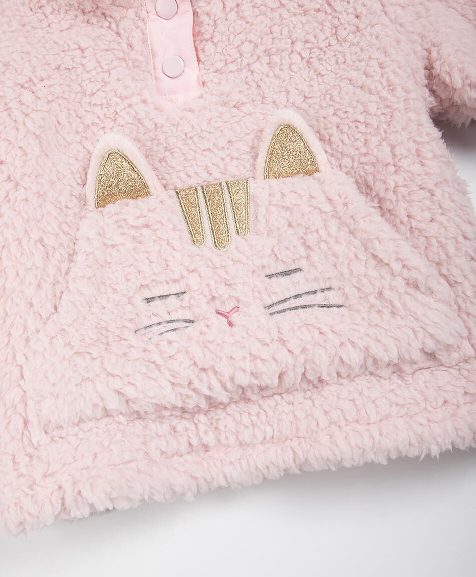 Poler&oacute;n beb&eacute; gato rosa