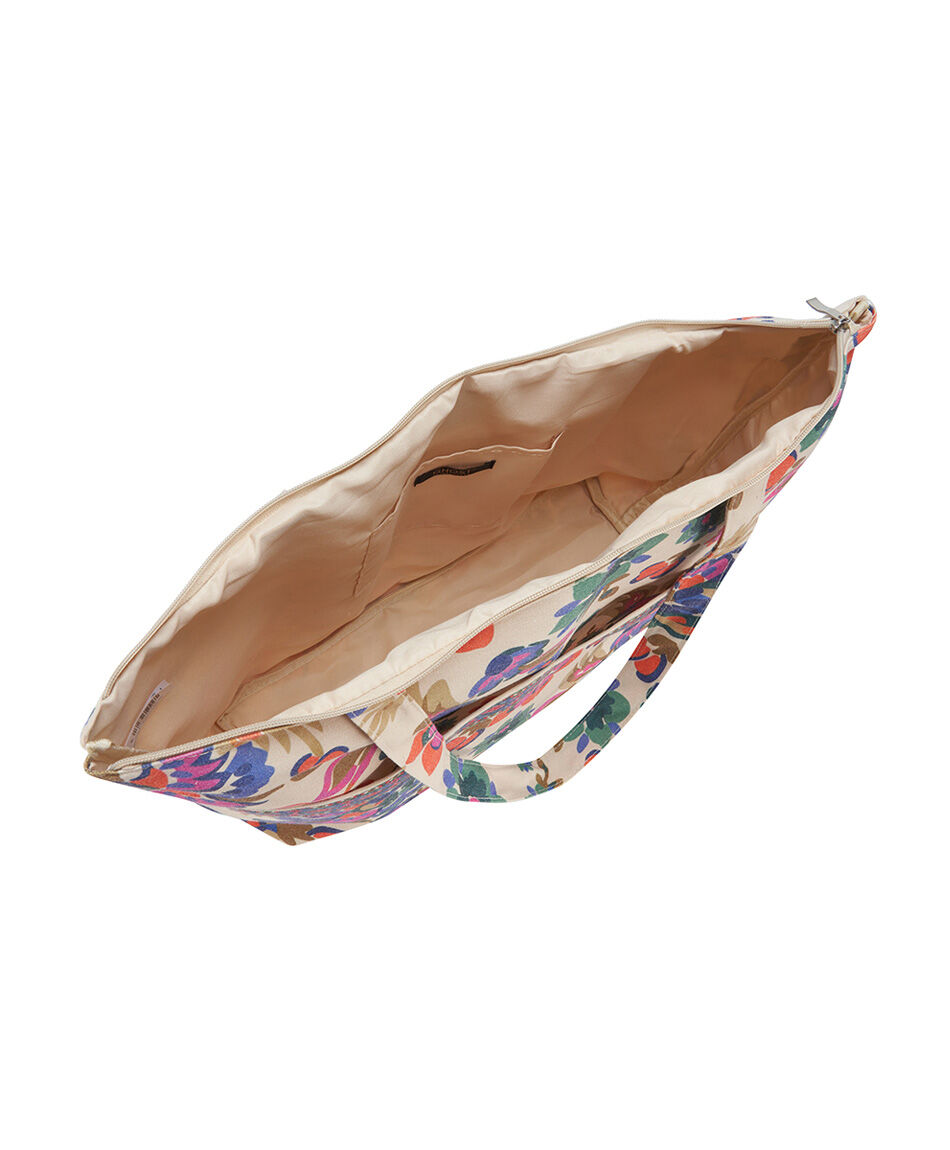Bolso de playa mujer floreada