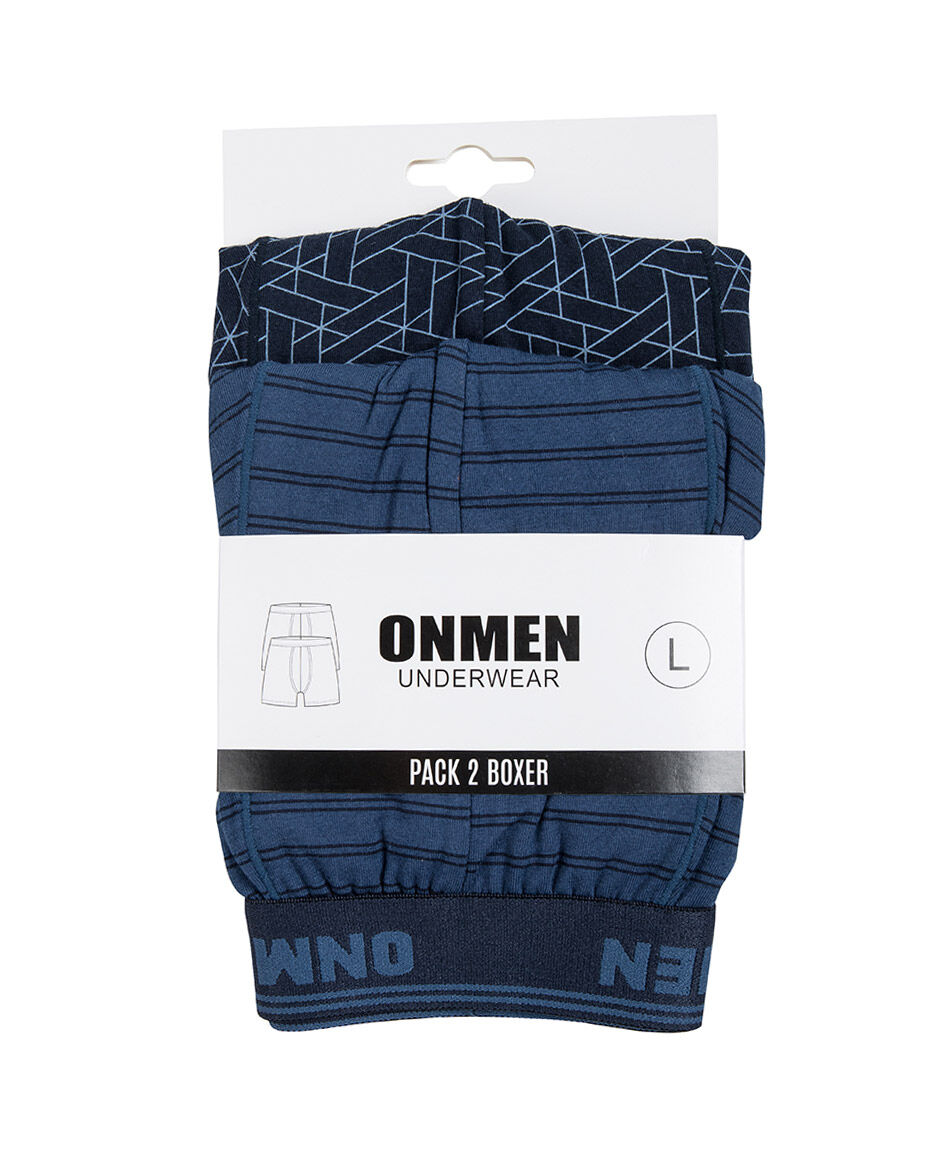 Pack 2 boxer hombre azul navy