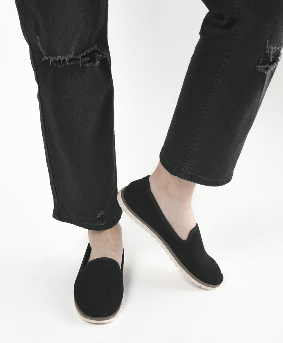 Mocas&iacute;n mujer gamuza