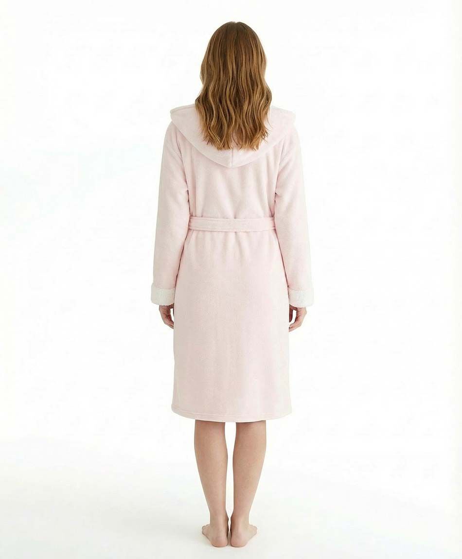 Bata mujer larga con capucha