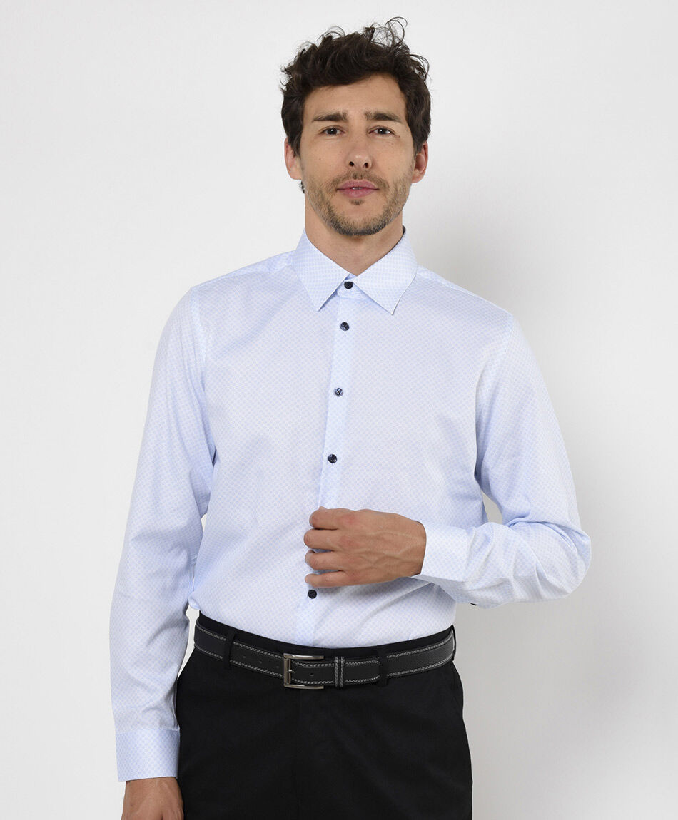 Camisa hombre mini c&iacute;rculos