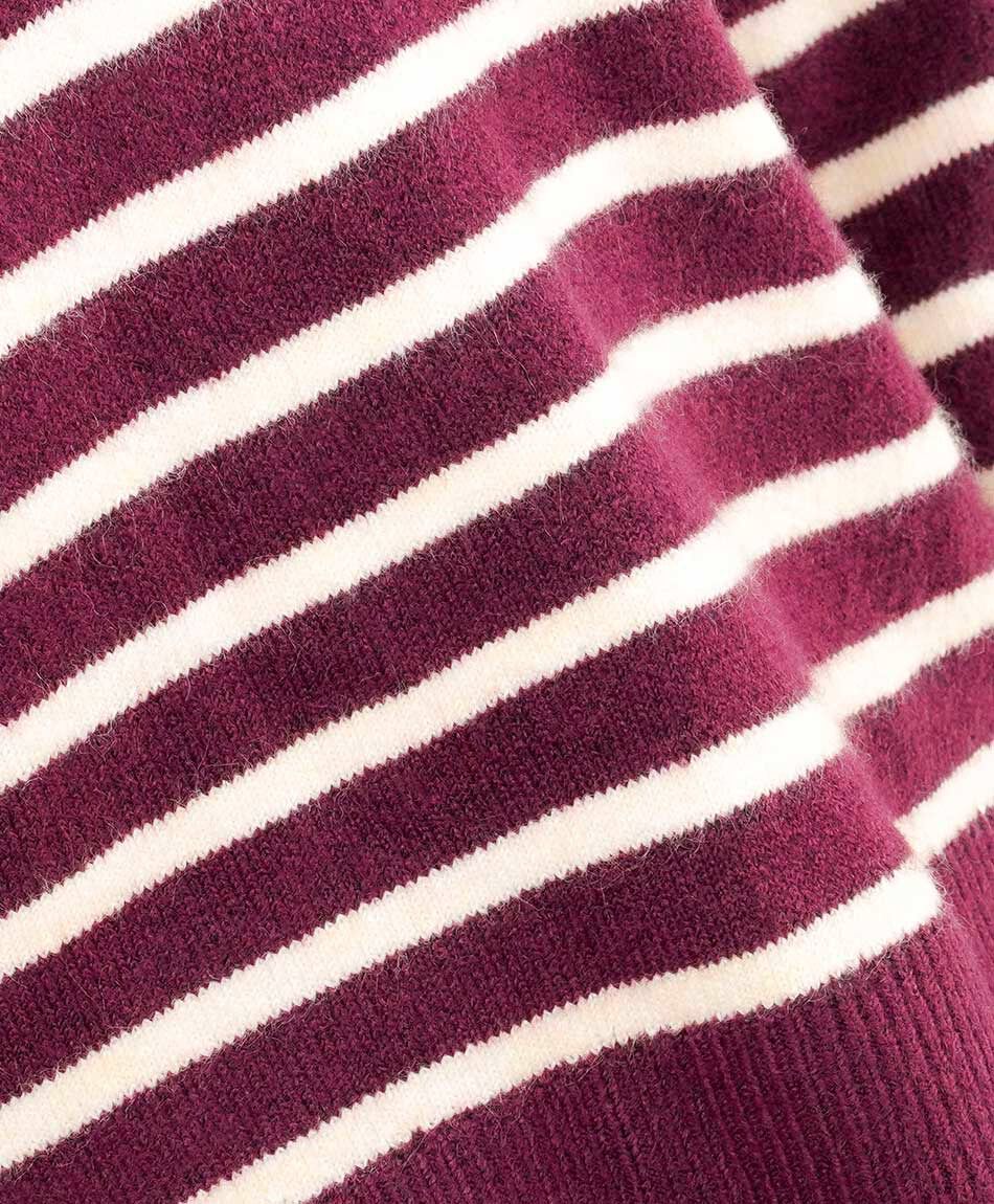 Sweater mujer lineas horizontales white