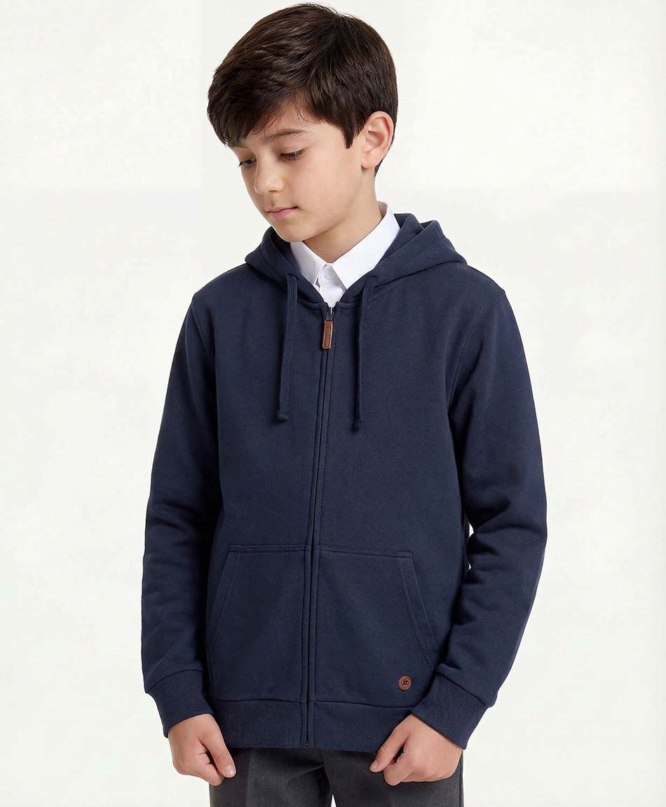 Poler&oacute;n escolar full zipper b&aacute;sico