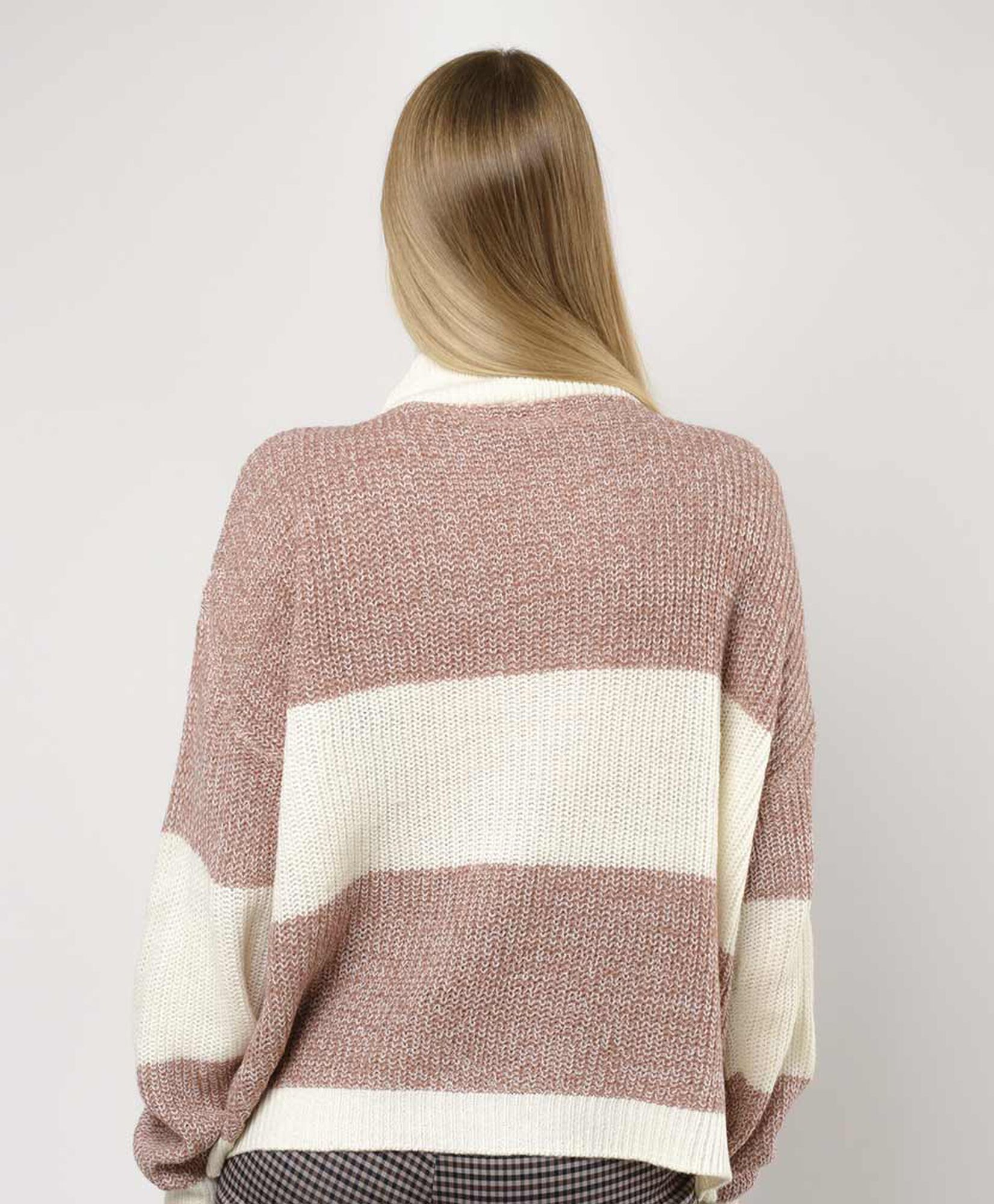 Sweater mujer cierre rayas Sweater mujer cierre rayas