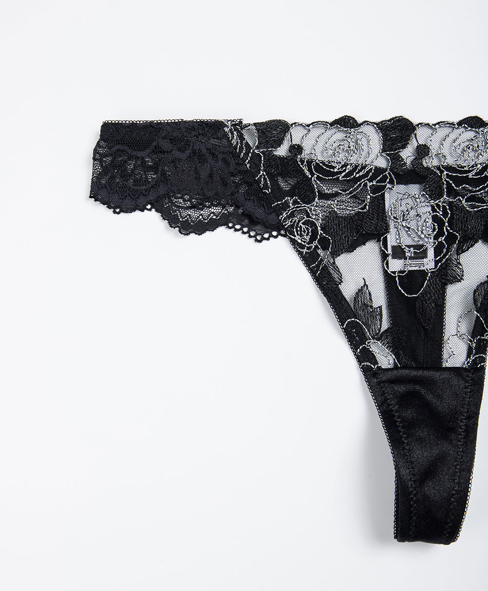 Colaless mujer rosas bordadas