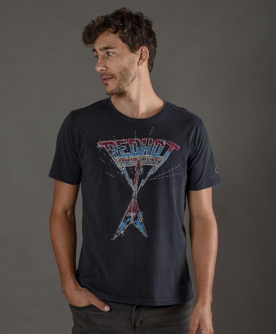 Polera manga corta cuello redondo
