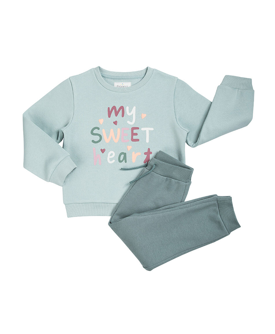 Set buzo beb&eacute; frase verde