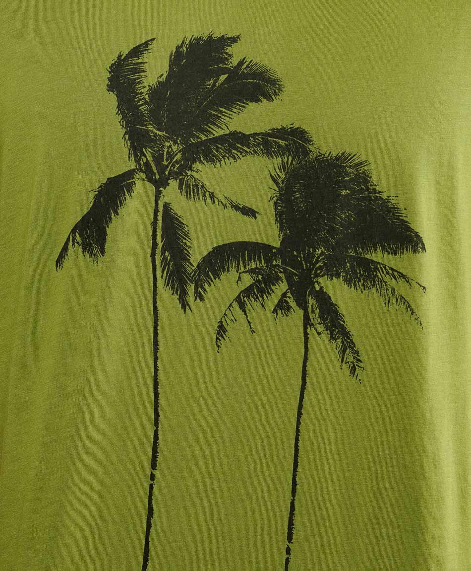 Polera hombre estampado palmeras