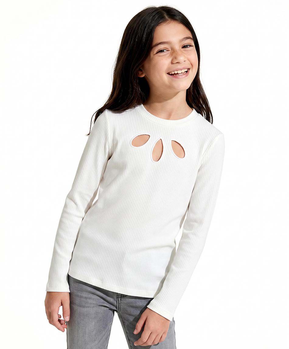 Polera ni&ntilde;a dise&ntilde;o calado