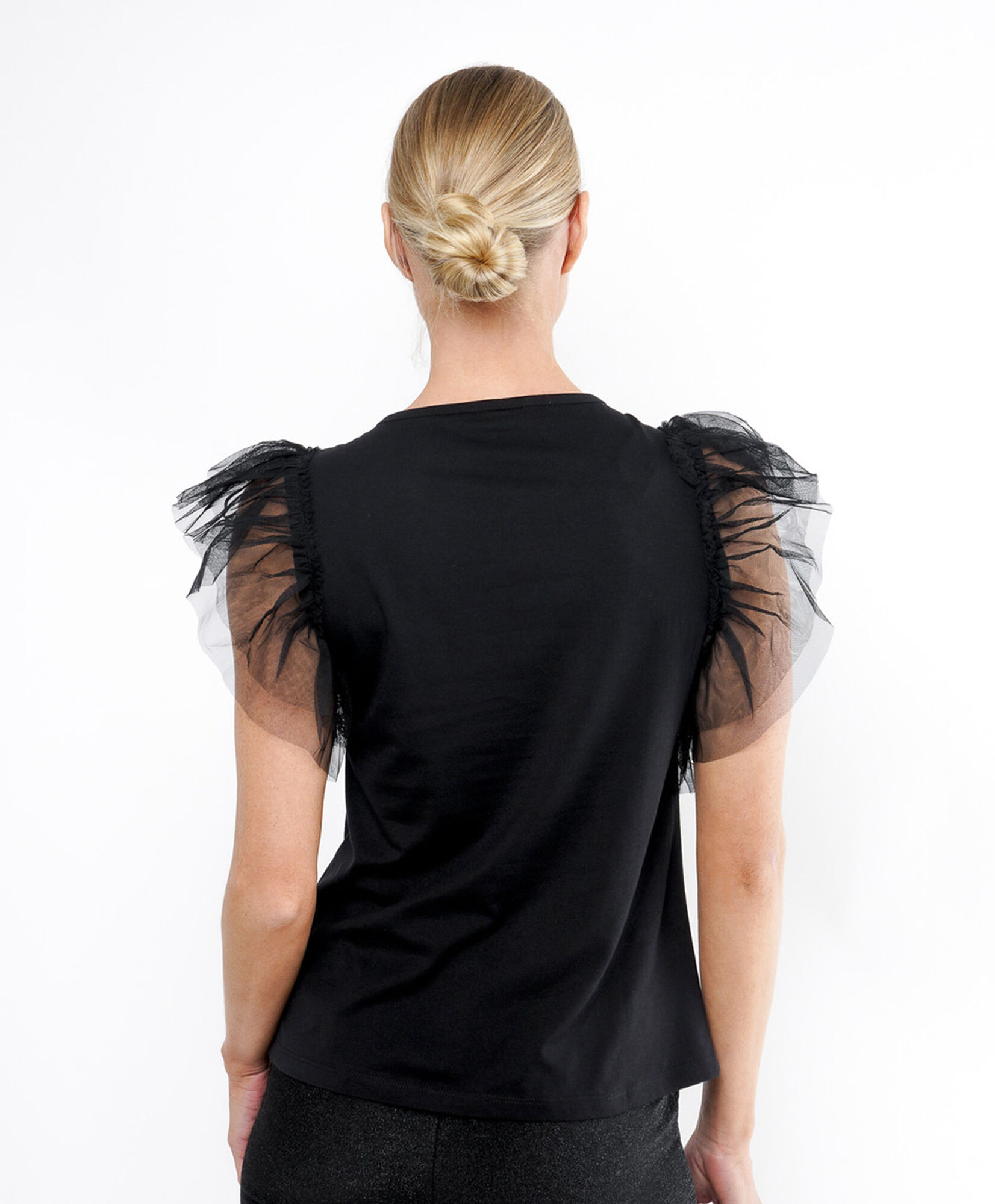 Polera mujer mangas tul Polera mujer mangas tul