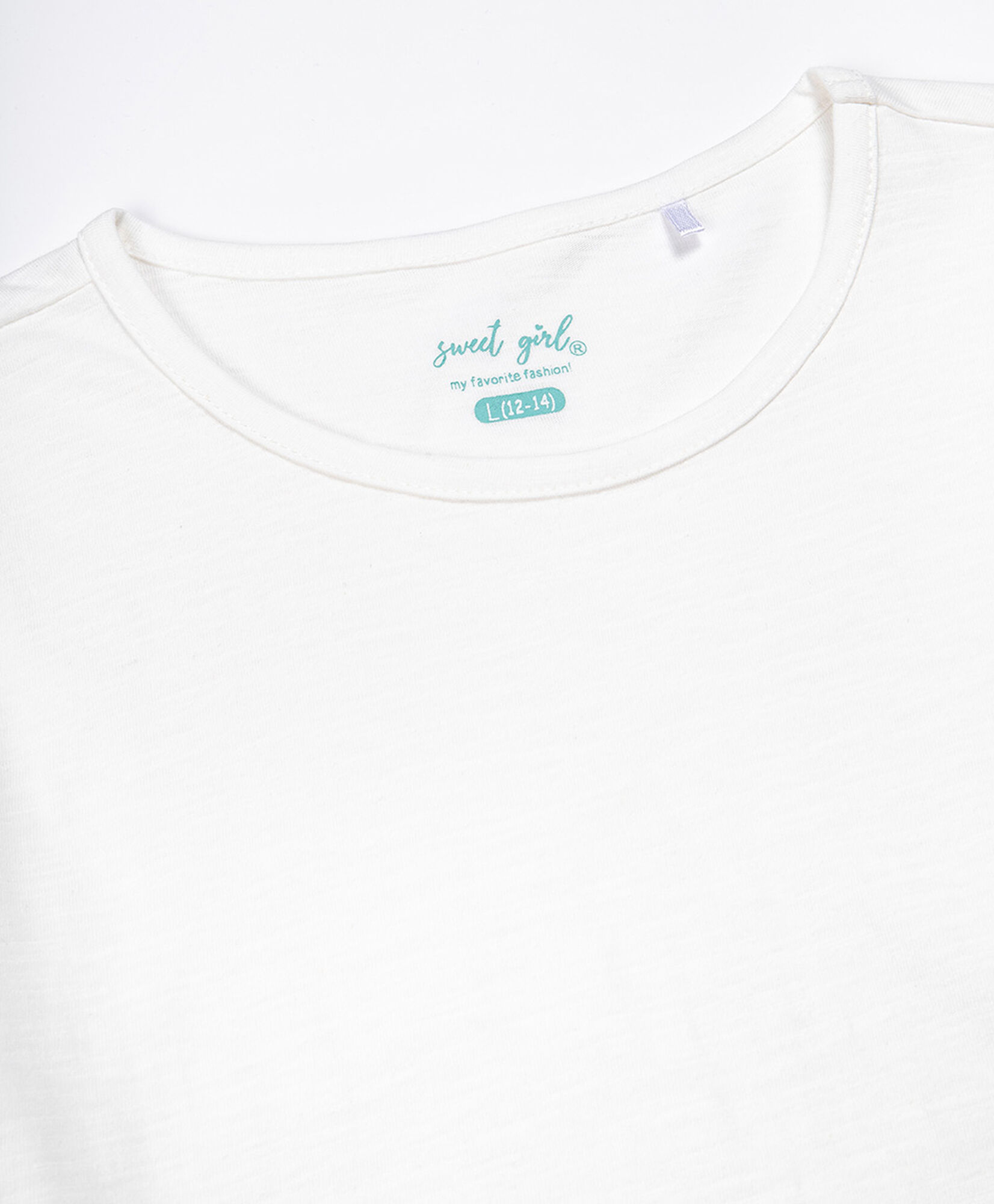 Polera niña básica blanca Polera niña básica blanca