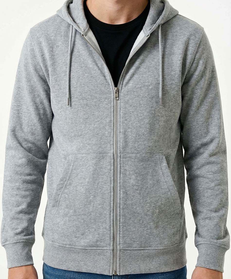 Poler&oacute;n hombre urbano con cierre burdeo