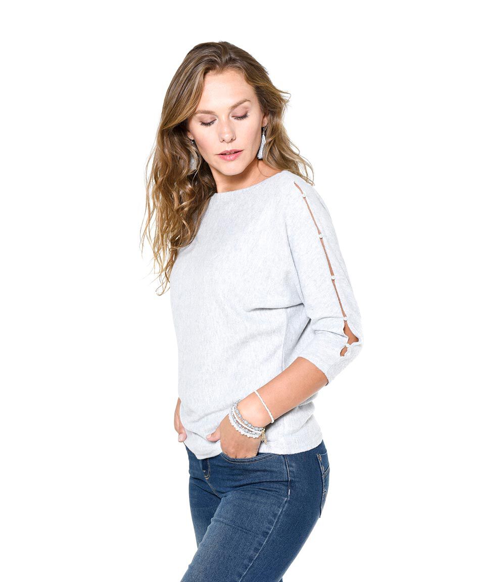 Sweater detalle perlas