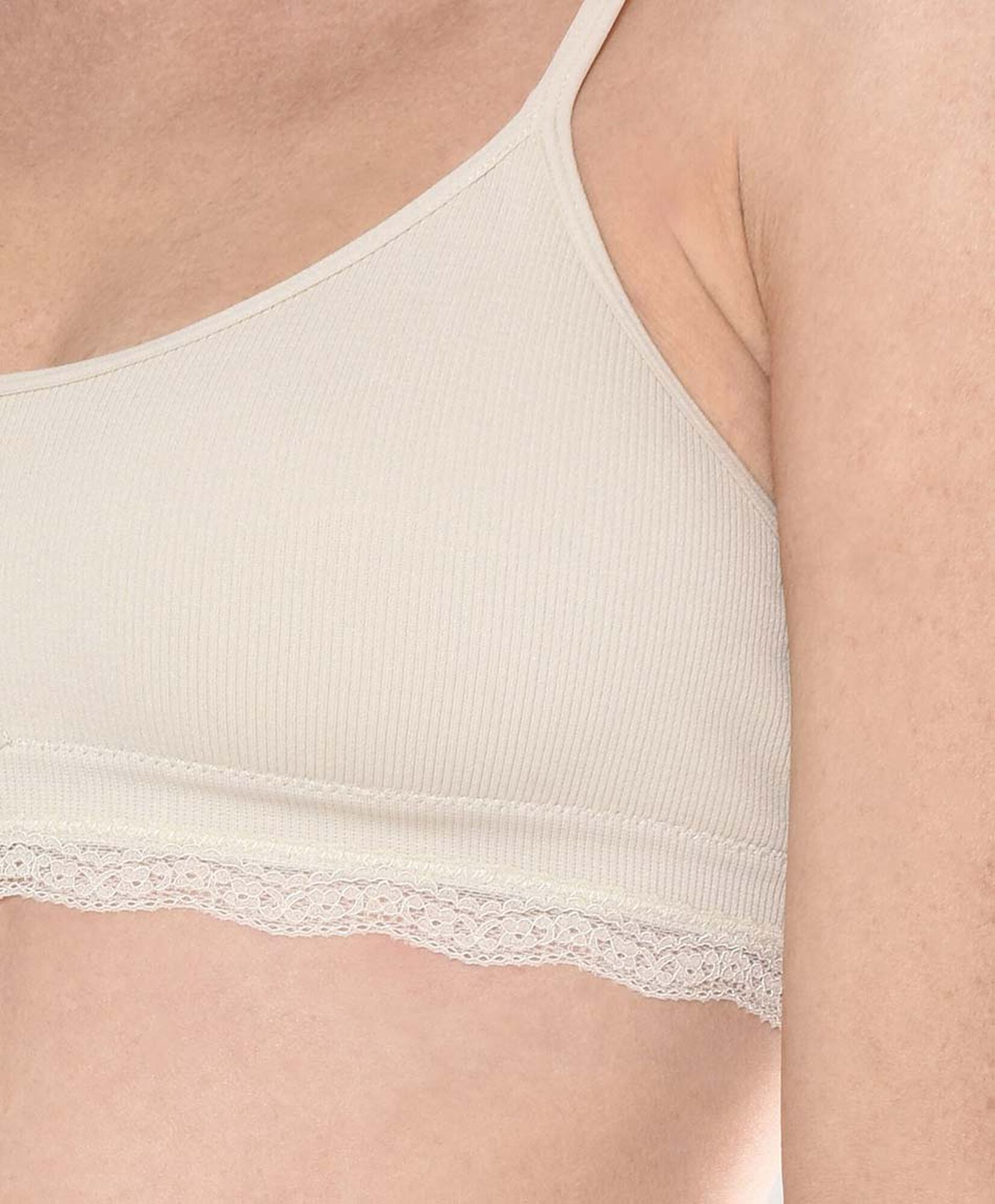 Bralette mujer seamless acanalado escote redondo Bralette mujer seamless acanalado escote redondo