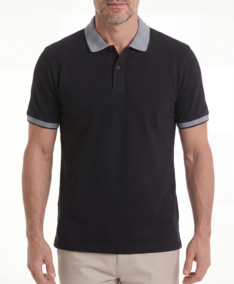 Polera hombre polo bicolor