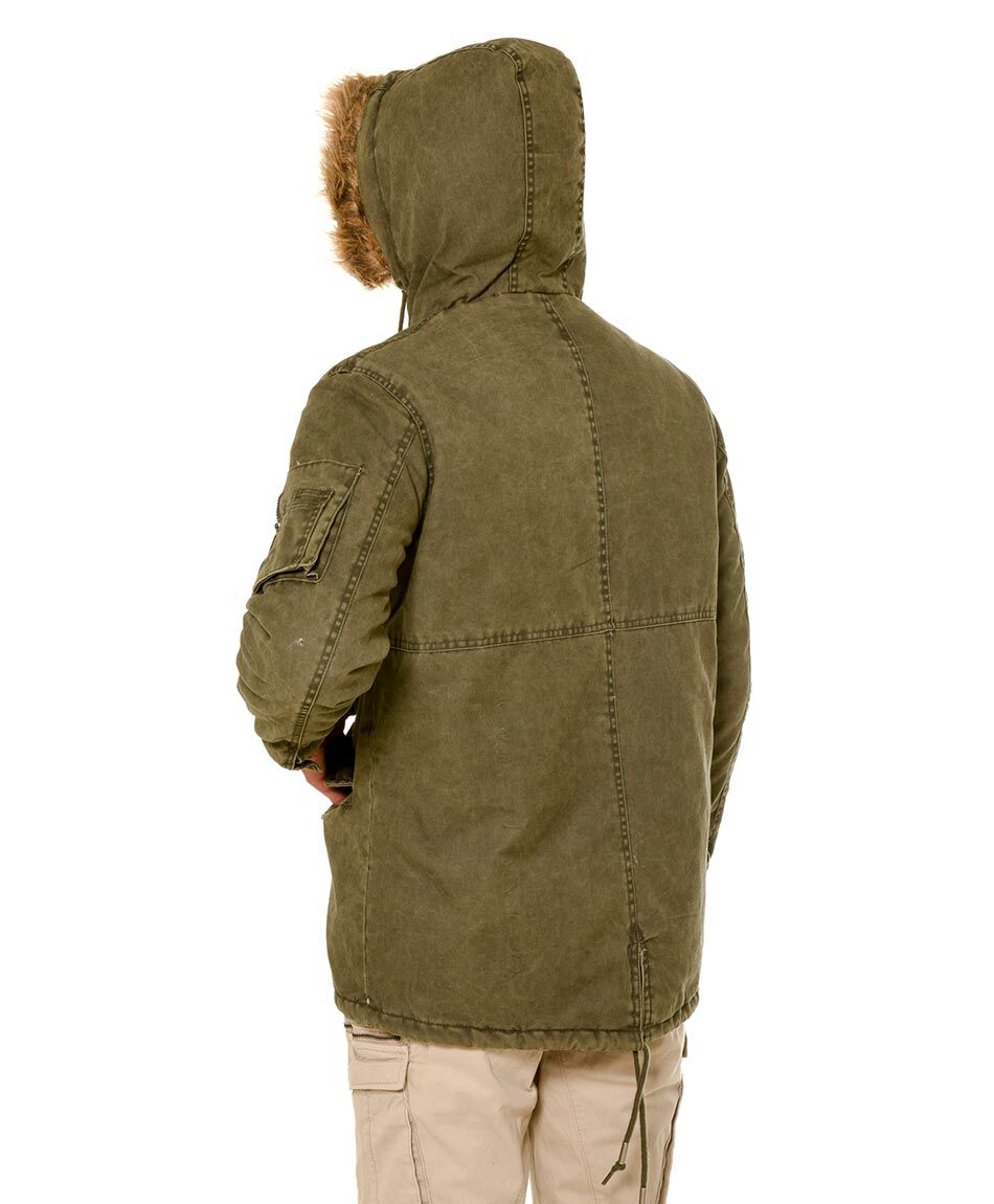 Chaqueta canvas piel