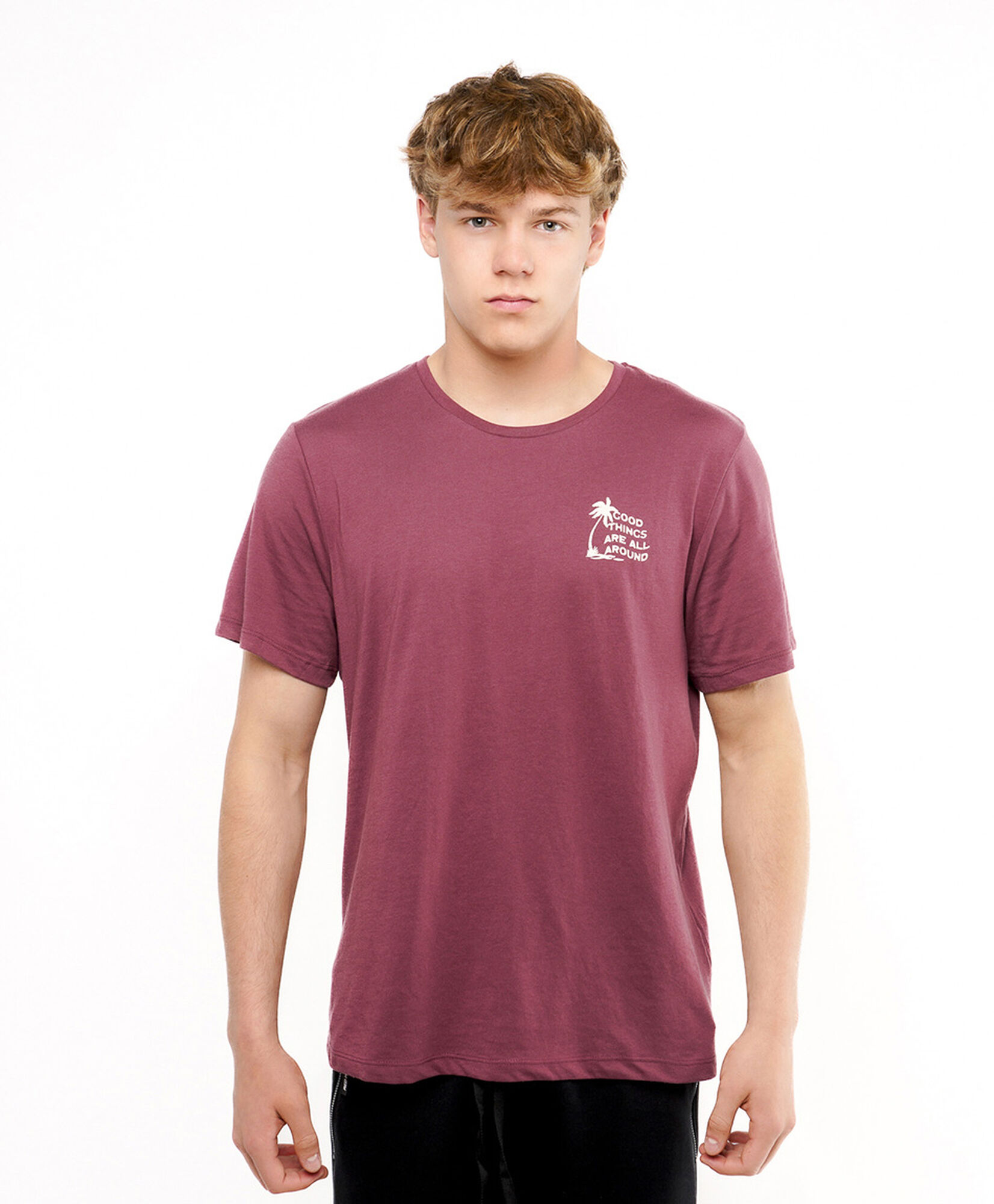 Polera hombre doble estampado isla Polera hombre doble estampado isla
