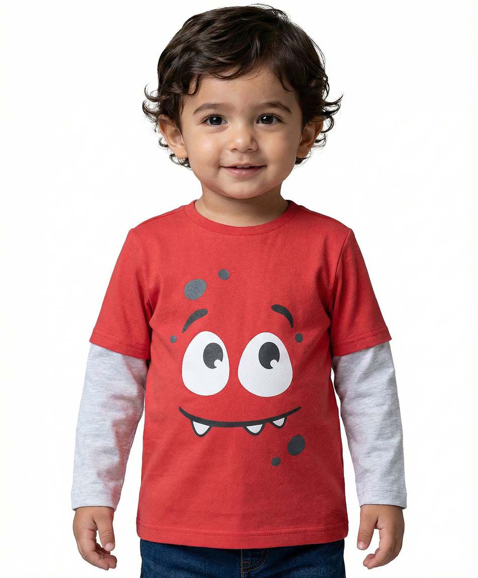 Polera beb&eacute; estampado feliz